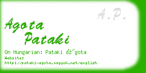 agota pataki business card